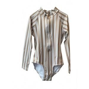 NEW PLANET SEA girls' runway zipper one piece in chocolate